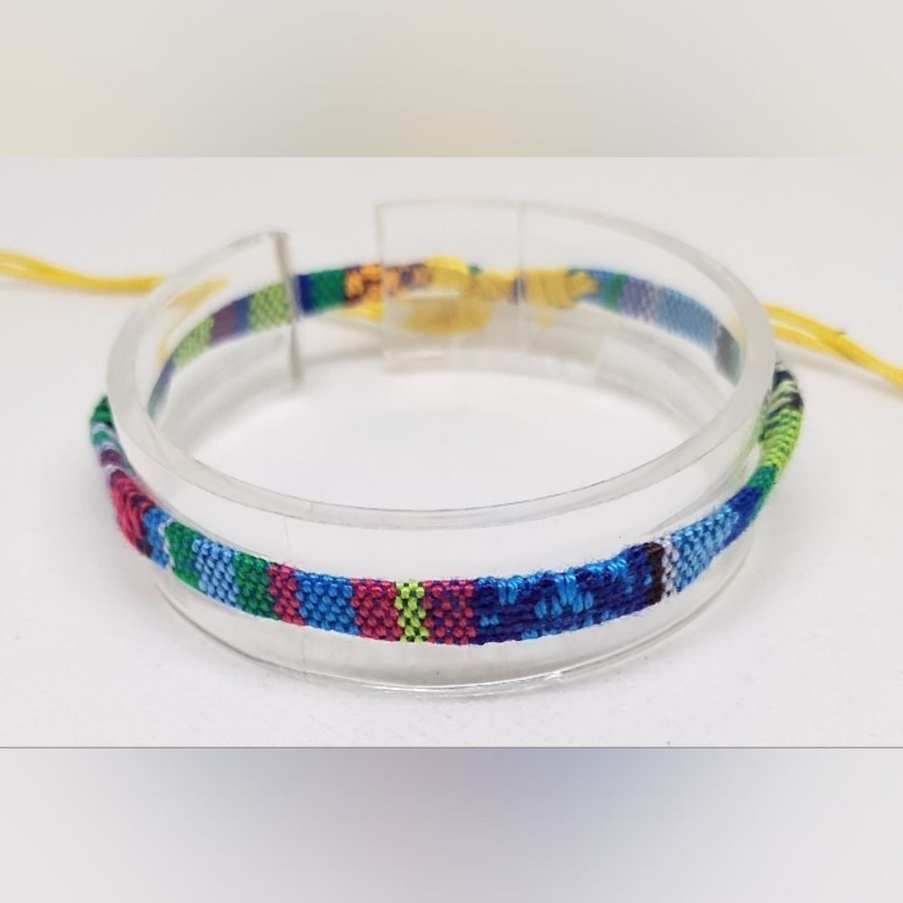 Men's bracelet striped punk hemp new e63